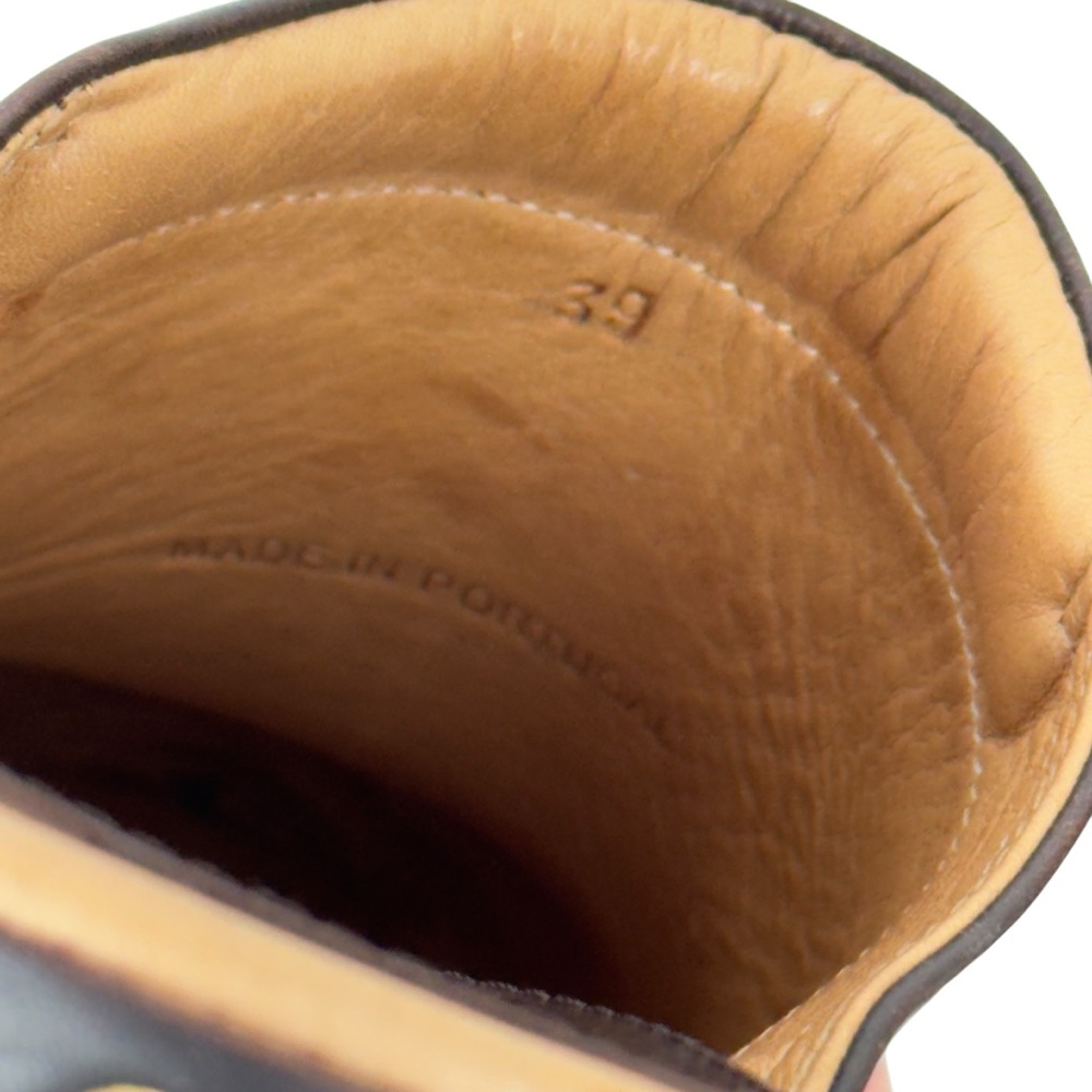 Isabel Marant Tamara Brown Leather Studded Platform Clogs Size 39 Slip on - Picture 11 of 16